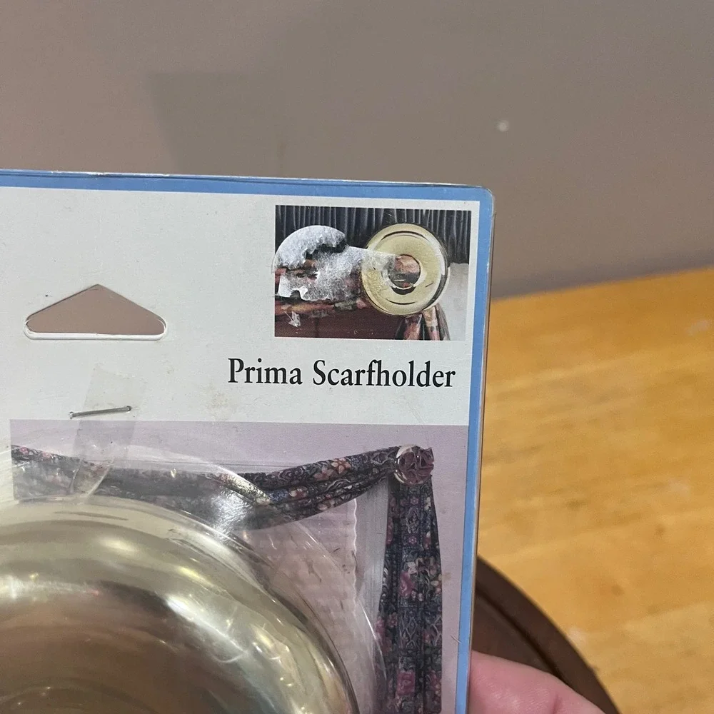 Vtg Spring Maid‎ Prima Scarfholder Brass Curtain Tieback Holdback Set of 2 NEW